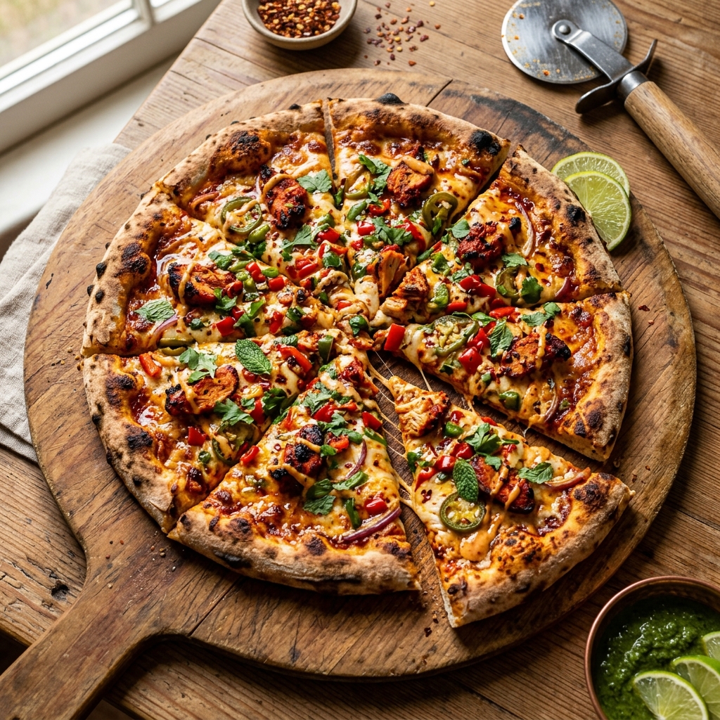 Fiery Naga Blast Chicken Pizza